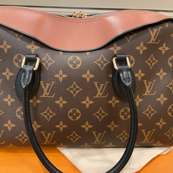 Louis Vuitton Brown and Red Tote Bag - Picture 5 of 9